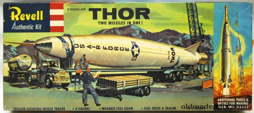 Revell 1/110 Douglas Thor/Thor-Able Missile - with Truck and Trailer 'S' Issue, H1823-129 plastic model kit