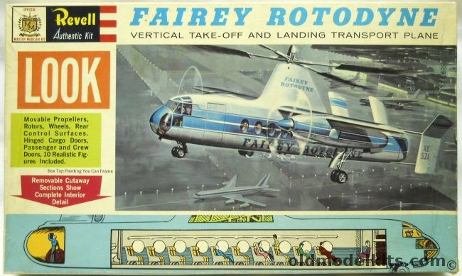 Revell 1/78 Fairey Rotodyne - Cutaway Model with Full Interior, H185-198 plastic model kit