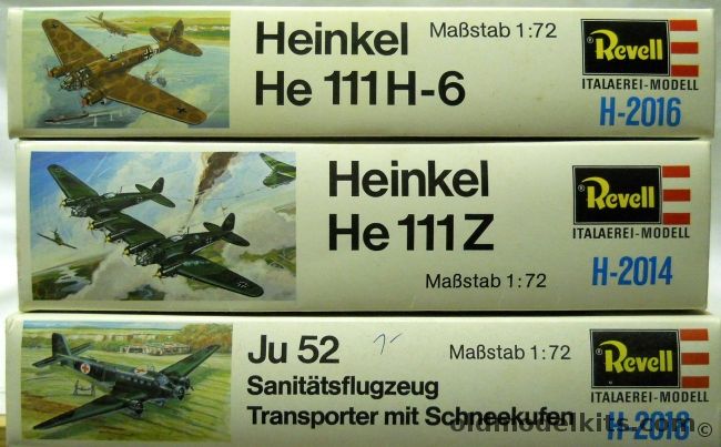 Revell 1/72 TWO Heinkel He-111 H-6 / Heinkel He-111Z / Ju-52, H2016 plastic model kit