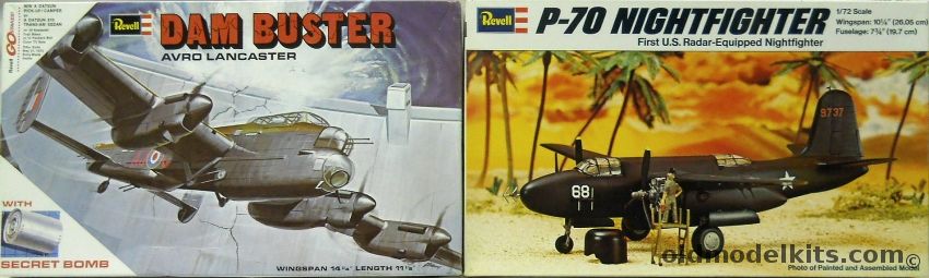 Revell 1/72 Avro Dam Buster Lancaster With Secret Bomb And TWO P-70 Night Fighters, H202-250 plastic model kit