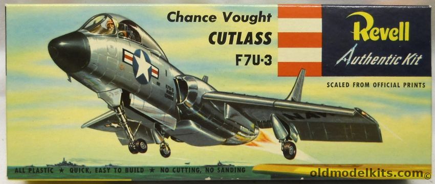 Revell 1/59 Chance Vought Cutlass F7U-3 - Pre-S Kit - (F7U3), H211-79 plastic model kit