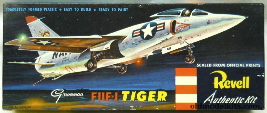 Revell 1/55 Grumman F11F-1 Tiger - 'S' Issue -  (F11F1), H249-89 plastic model kit