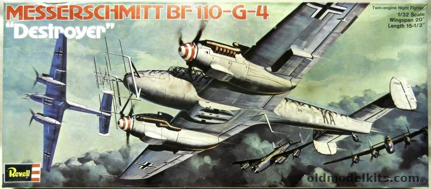 Revell 1/32 Messerschmitt Bf-110 G-4 - (Bf110G4), H250 plastic model kit