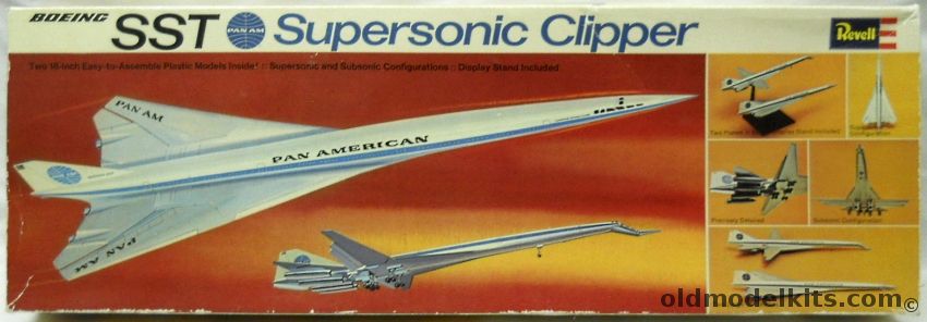 Revell 1/200 Boeing 2707 SST Supersonic Clipper - Pan Am 2 Kits, H263-300 plastic model kit