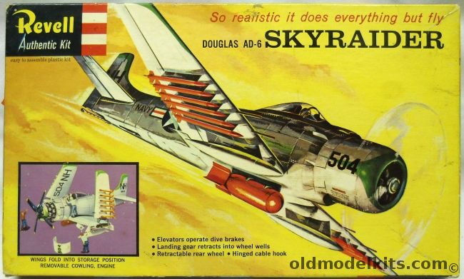 Revell 1/40 Douglas AD-6 Skyraider - AH-1 Navy Attack Aircraft - 'S' Issue, H269-198 plastic model kit