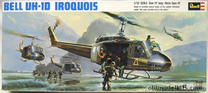 Revell 1/32 Bell UH-1D Iroquois, H286-600 plastic model kit
