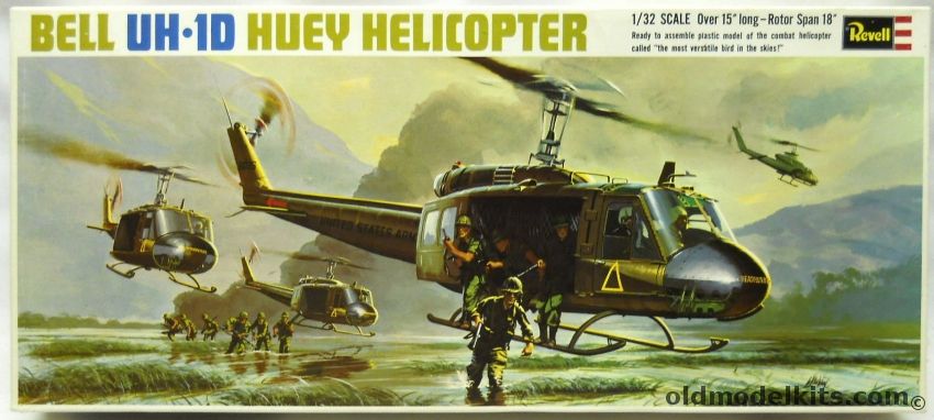 Revell 1/32 Bell UH-1D Huey Helicopter, H286 plastic model kit