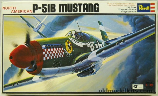 Revell 1/32 North American P-51B Mustang -   Gentile's 'Shangri-La' 336th FS 4th FG / 'Bald Eagle' 374 FS 361 FG / 'Big Mac Junior' 382 Sq 363 FG - Japan Issue, H295 plastic model kit