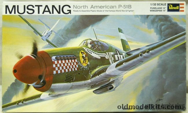 Revell 1/32 North American P-51B Mustang Shangri-La, H295 plastic model kit