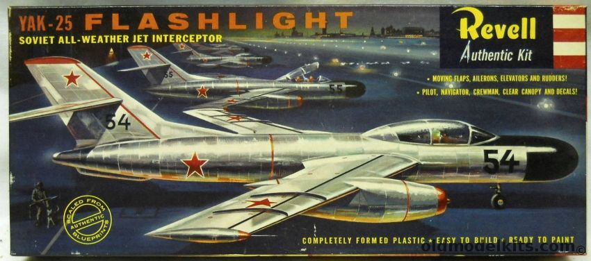 Revell 1/50 Yak-25 Flashlight - Soviet All-Weather Interceptor 'S' Issue, H296-98 plastic model kit