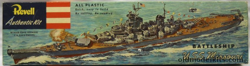 Revell 1/535 USS Missouri Battleship - Pre-S Wide Box Issue, H301-198 plastic model kit