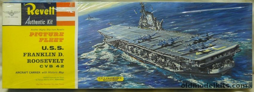 Revell 1/547 USS Franklin D Roosevelt CVB-42  - Midway Class Aircraft Carrier - Picture Fleet / US Naval Aviator Wings Issue, H321 plastic model kit
