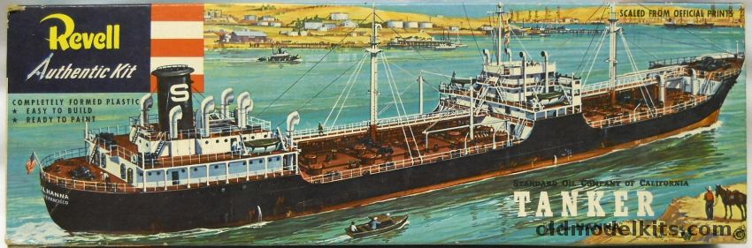 Revell 1/400 Tanker J.L. Hanna - Standard Oil of California T-2- S Issue, H322-169 plastic model kit