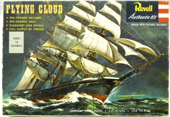 Revell 1/232 Flying Cloud Clipper Ship - With Sails, H344-300 plastic model kit