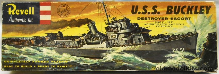 Revell 1/249 USS Buckley DE51 Destroyer Escort - Or HMS Affleck K462 - 'S' Issue, H355 plastic model kit