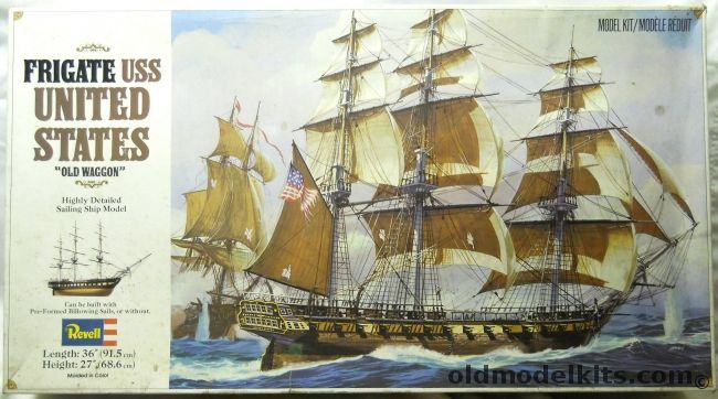 Revell 1/96 Frigate USS United States Old Wagon - With Billowing Sails, H396 plastic model kit