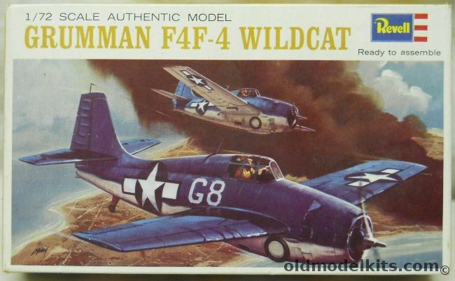 Revell 1/72 Grumman F4F-4 Wildcat - Great Britain Issue - (F4F4), H639 plastic model kit