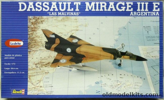 Revell 1/72 Dassault Mirage III E Argentina Las Malvinas - Falkland Islands Invasion, RH4538 plastic model kit