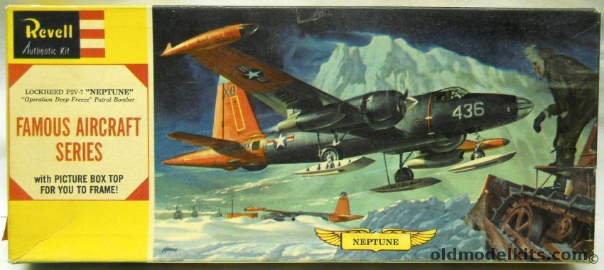 Revell 1/104 Neptune P2V-7 With Skis Operation Deep Freeze - Famous Aircraft Series - (P2V7), H170-129 plastic model kit