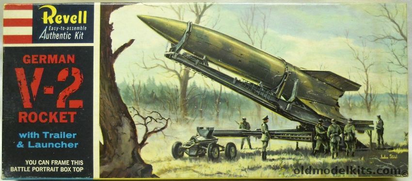 Revell 1/69 German V-2 Rocket - With Trailer / Launcher And Cutaway Details, H1830-129 plastic model kit