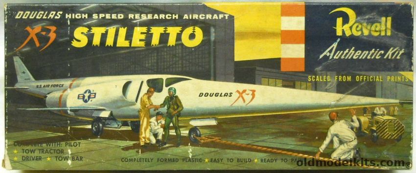 Revell 1/65 Douglas X-3 Stiletto Research Aircraft, H259-89 plastic model kit
