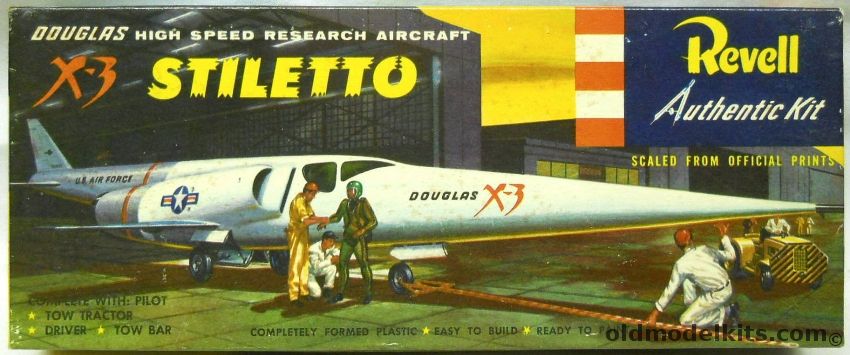 Revell 1/65 Douglas X-3 Stiletto Research Aircraft - S Issue, H259-89 plastic model kit