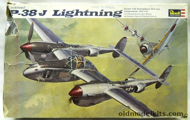 Revell 1/32 Lockheed P-38J Lightning - With Resin Wheel Set and EagleCals Decals - Revell Decals for Major Richard Bong, H280 plastic model kit