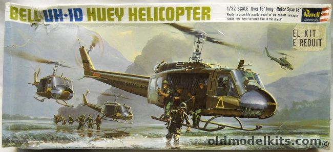 Revell 1/32 Bell Huey Helicopter UH-1D, H286 plastic model kit
