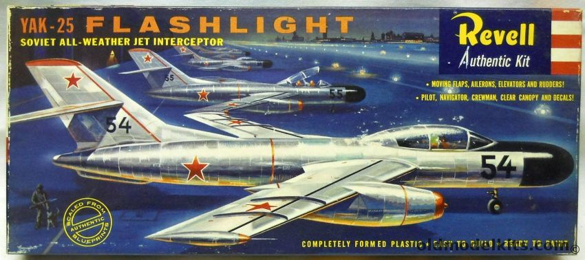 Revell 1/54 Yak-25 Flashlight Soviet All-Weather Interceptor 'S' Issue, H296-98 plastic model kit