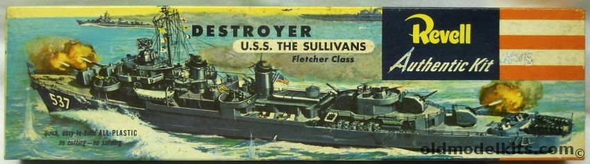 Revell 1/301 Destroyer USS The Sullivans - Early Fletcher Class DD-537 - Pre 'S' Issue, H305-129 plastic model kit