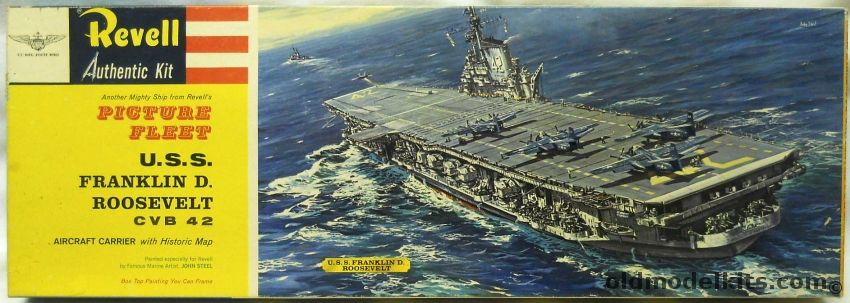 Revell 1/547 USS Franklin D Roosevelt CVB-42 - Midway Class Aircraft Carrier - Picture Fleet / US Naval Aviator Wings Issue, H321-300 plastic model kit