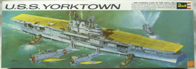 Revell 1/490 USS Yorktown CV-5 Aircraft Carrier, H383 plastic model kit