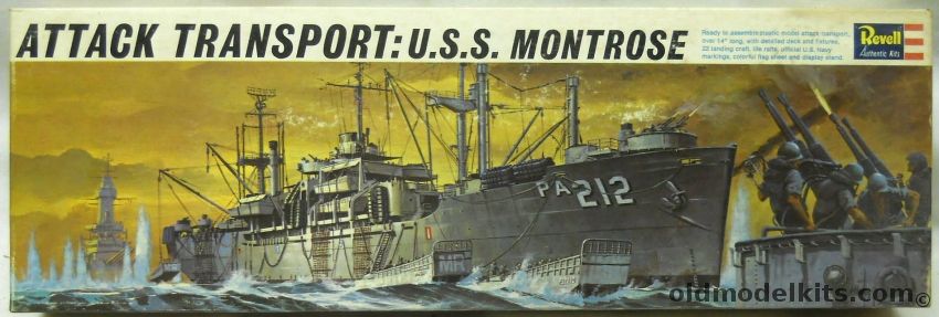 Revell 1/376 Attack Transport USS Montrose PA212 - ( USS Randall Attack Transport PA224), H452-200 plastic model kit