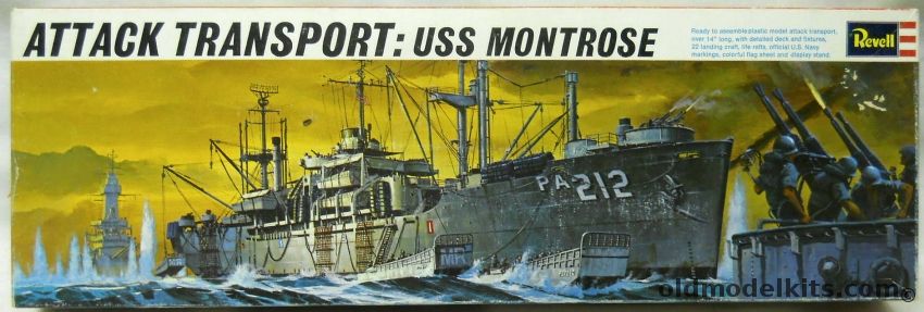 Revell 1/376 Attack Transport USS Montrose PA212 - ( USS Randall Attack Transport PA224), H452 plastic model kit