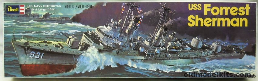 Revell 1/320 USS Forrest Sherman DD931 Destroyer, H463 plastic model kit