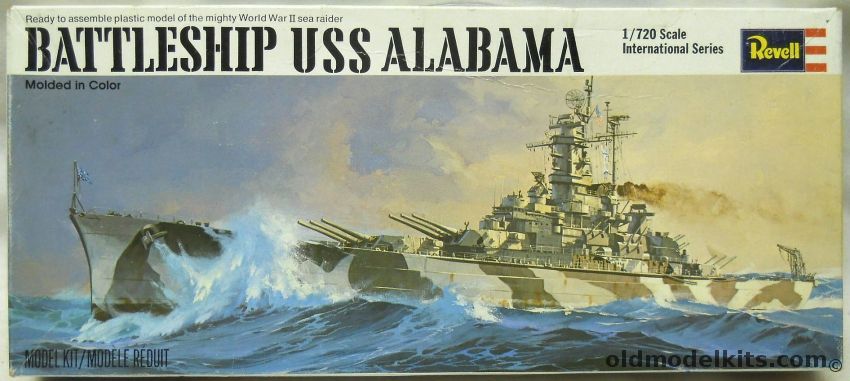 Revell 1/720 USS Alabama BB60 Battleship, H487 plastic model kit