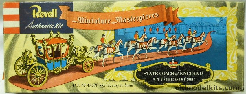 Revell 1/48 The State Coach of England With 8 Horses And 6 Figures - Circa 1760 - ex Adams / Revell Miniature Masterpieces, H506-129 plastic model kit