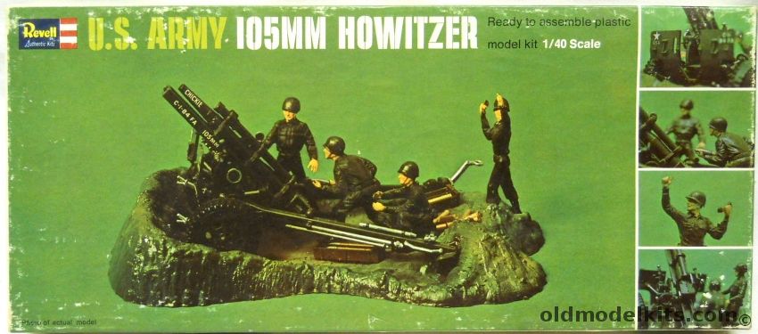 Revell 1/40 US Army 105MM Howitzer with Crew, H555-130 plastic model kit