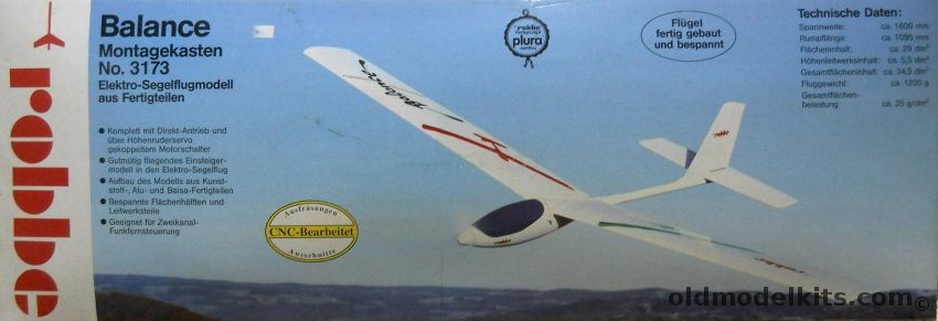 Robbe Balance Motor Glider - 63 Inch Wingspan R/C Aircraft, 3173 plastic model kit