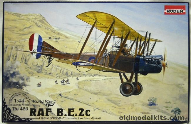 Roden 1/48 RAF BE2C - (BE-2C), RO426 plastic model kit