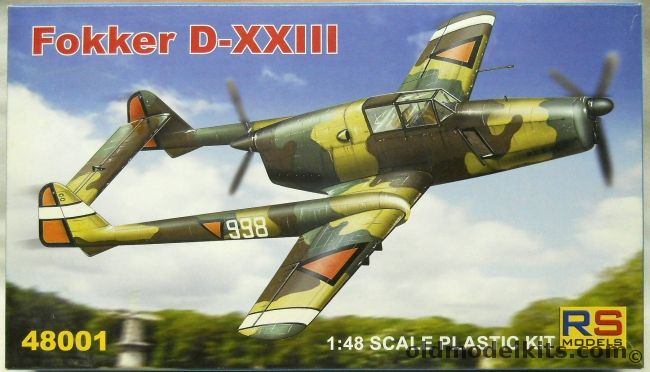 RS Models 1/48 Fokker D-XXIII, 48001 plastic model kit