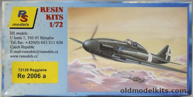 RS Models 1/72 Reggianee Re-2006 A - (Re2006a), 72138 plastic model kit