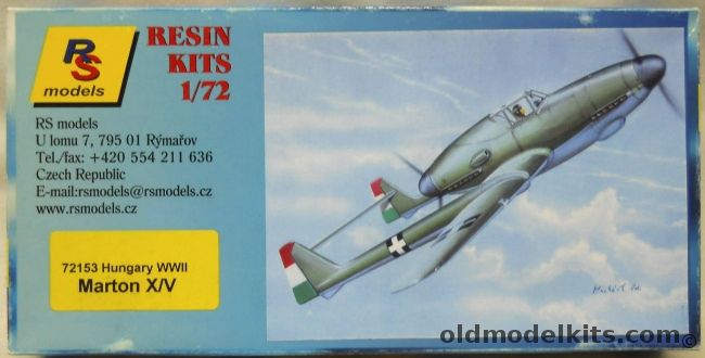 RS Models 1/72 Marton X/V - Hungarian WWII Fighter, 72153 plastic model kit