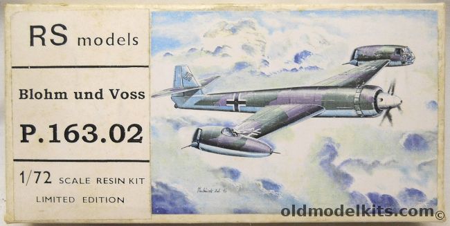 RS Models 1/72 Blohm und Voss P.163.02 - (P-163 02 / P16302), 7248 plastic model kit
