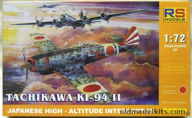 RS Models 1/72 Tachikawa Ki-94 II - Japanese High Altitude Interceptor, 92038 plastic model kit
