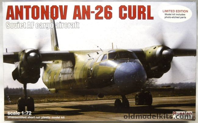 Russian Project 1/72 Antonov An-26 Curl - Limited Edition With PE Parts, RP0201 plastic model kit