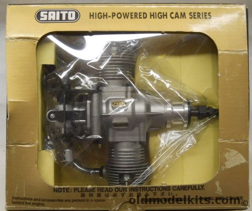 Saito FA-60T Flat Twin Hemi Head Four Stroke Engine - High Powered High Cam Series - Gas Engine Brand New In The Box For RC Flying Model Aircraft plastic model kit