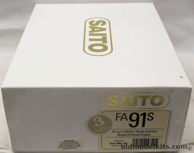 Saito FA91S Ringed Four Stroke Engine With Muffler - Gas Powered Brand New In The Box For RC Flying Model Aircraft plastic model kit