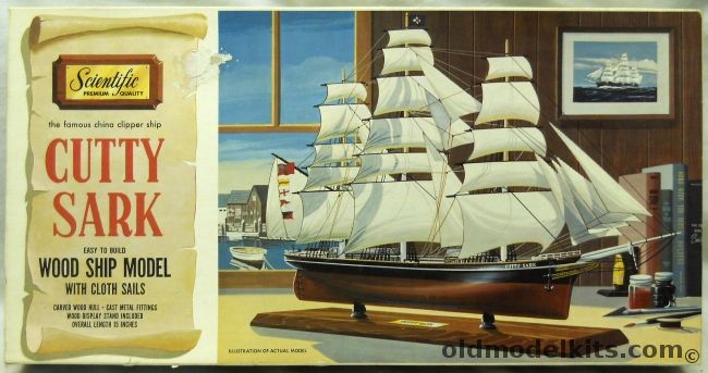 Scientific Cutty Sark with Sails - 15 Inch Long, 174 plastic model kit