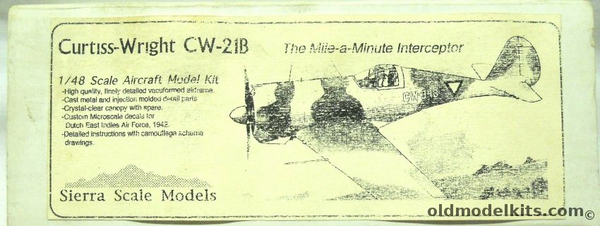 Sierra 1/48 Curtiss Wright CW-21B - Dutch East Indies Air Force 1942, 48-43 plastic model kit